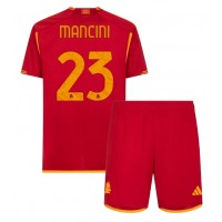 Maglie da calcio AS Roma Gianluca Mancini #23 Prima Maglia Bambino 2023-24 Manica Corta (+ Pantaloni corti)
